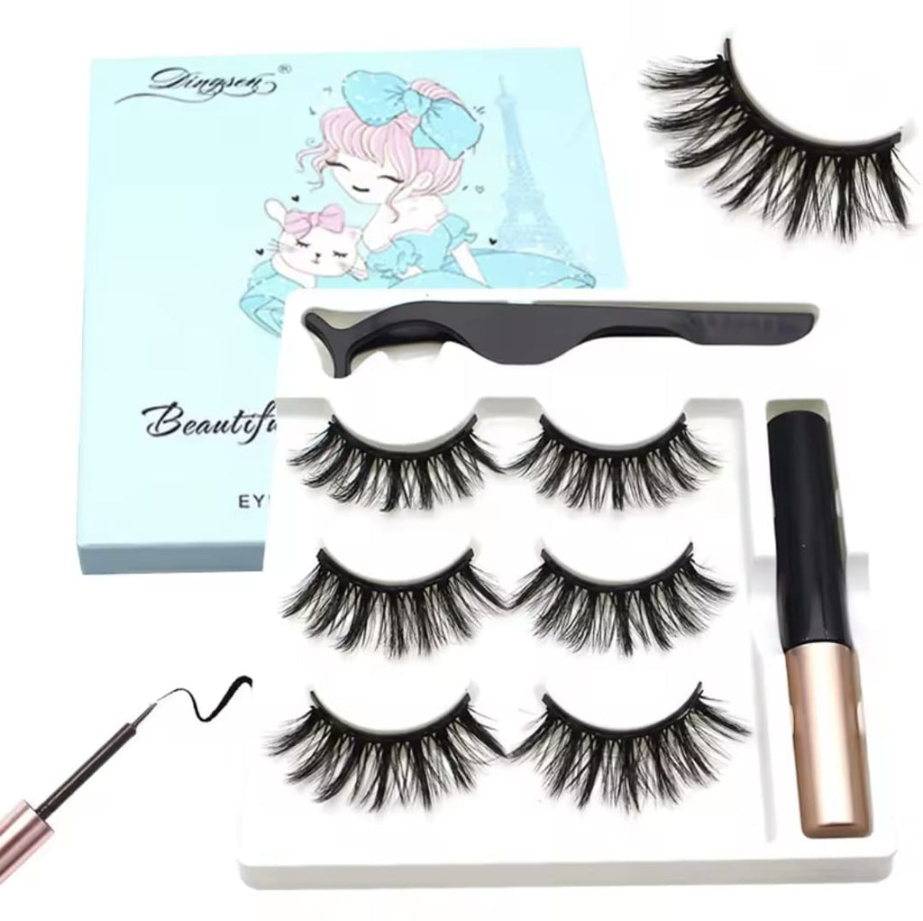 Dos paquetes de pestañas magnéticas postizas