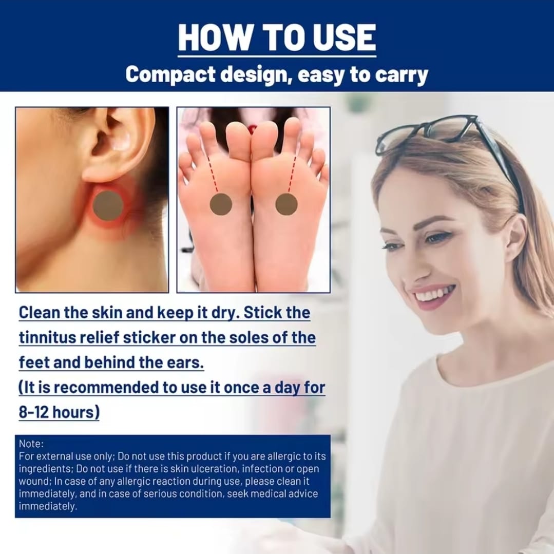 36 Parches para aliviar el zumbido de  oídos