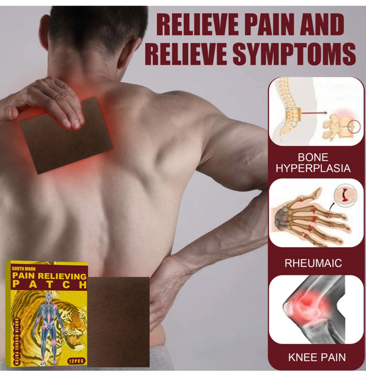 Parche Del Tigre Para Aliviar El Dolor 48 pzas