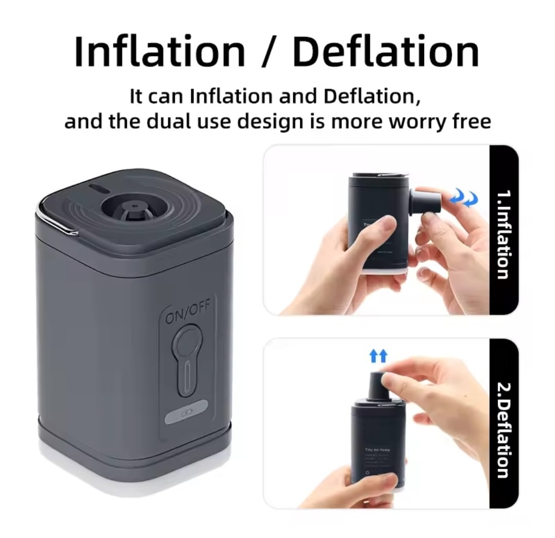 Bomba de aire inalámbrica con 5 boquillas, luz de Camping, 2400mAh, recargable por USB, anillo de natación inflable, flotador, colchón de aire, cama