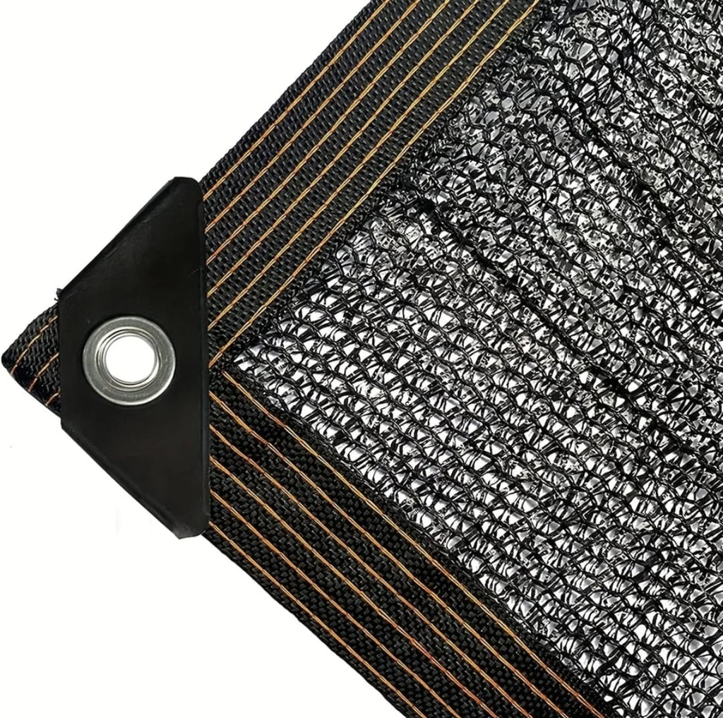 Lona de Sombra Negra Cubierta de Malla Bloqueadora Solar 3x3 mts