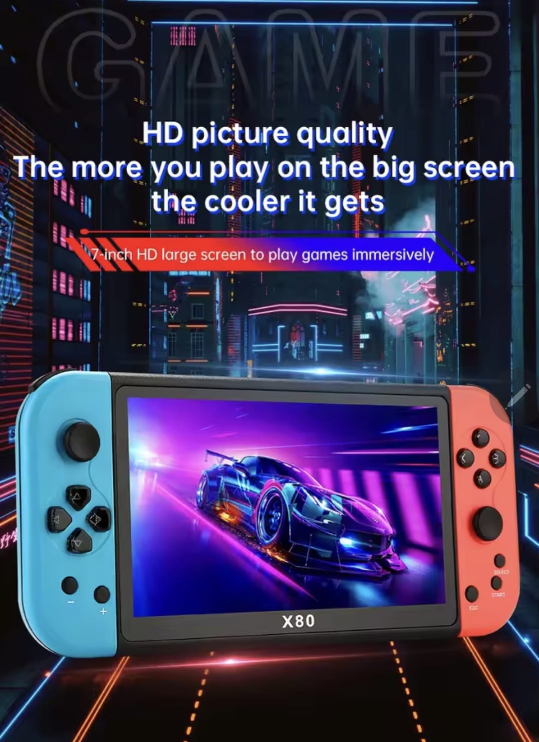 X80 consola de juegos multicolor