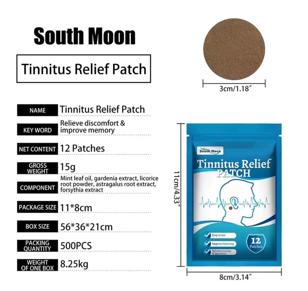 36 Parches para aliviar el zumbido de  oídos