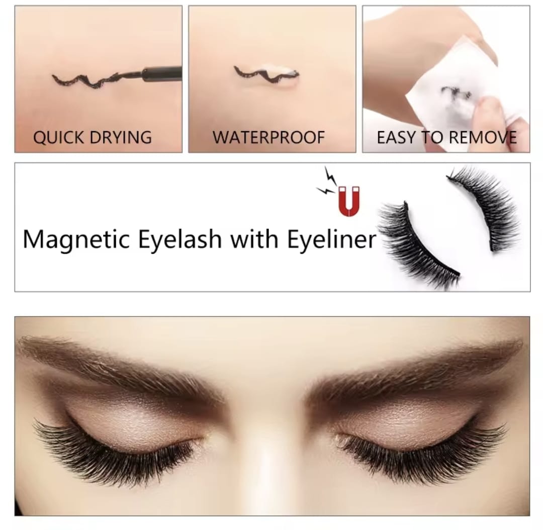 Dos paquetes de pestañas magnéticas postizas