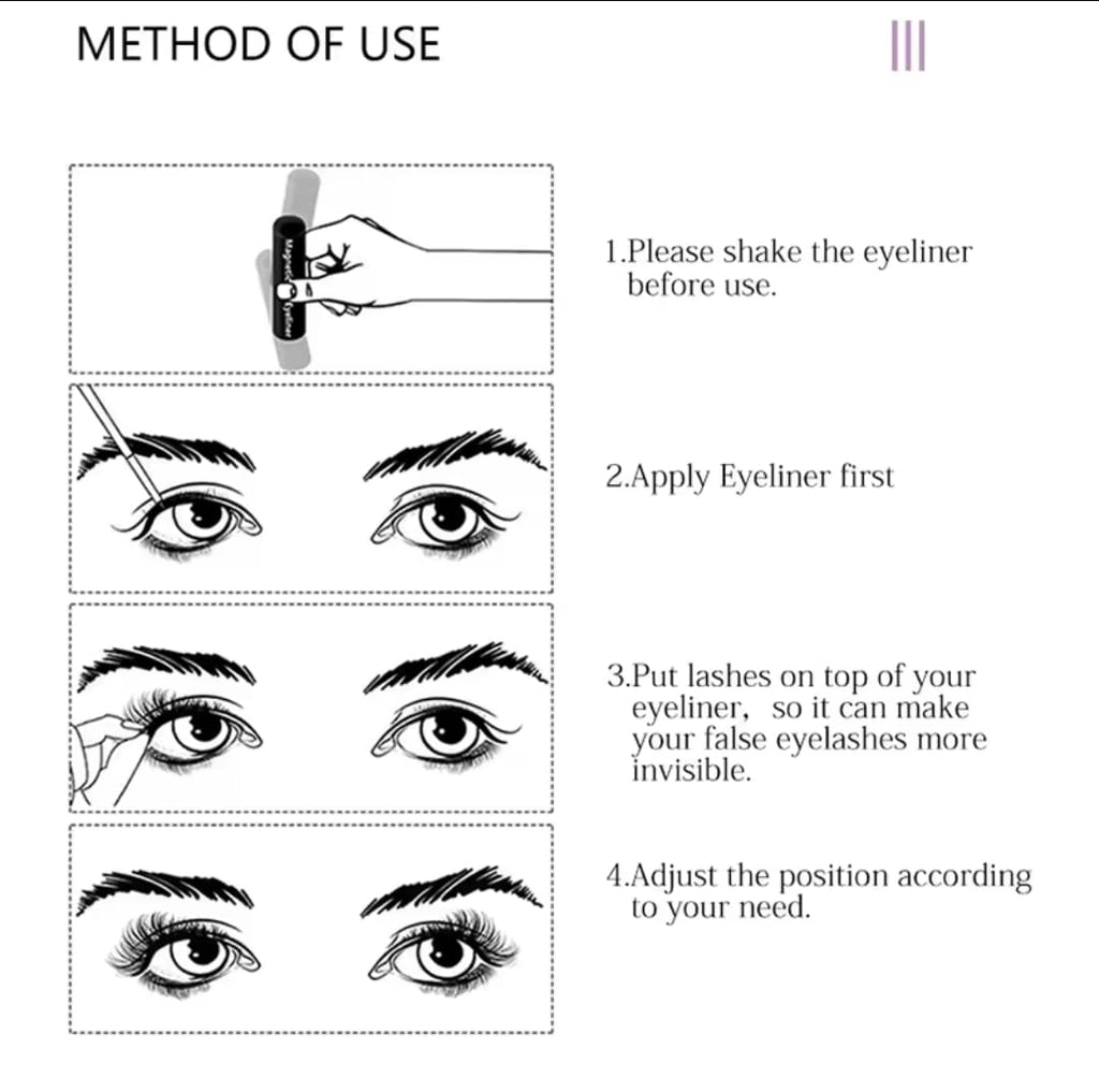 Dos paquetes de pestañas magnéticas postizas