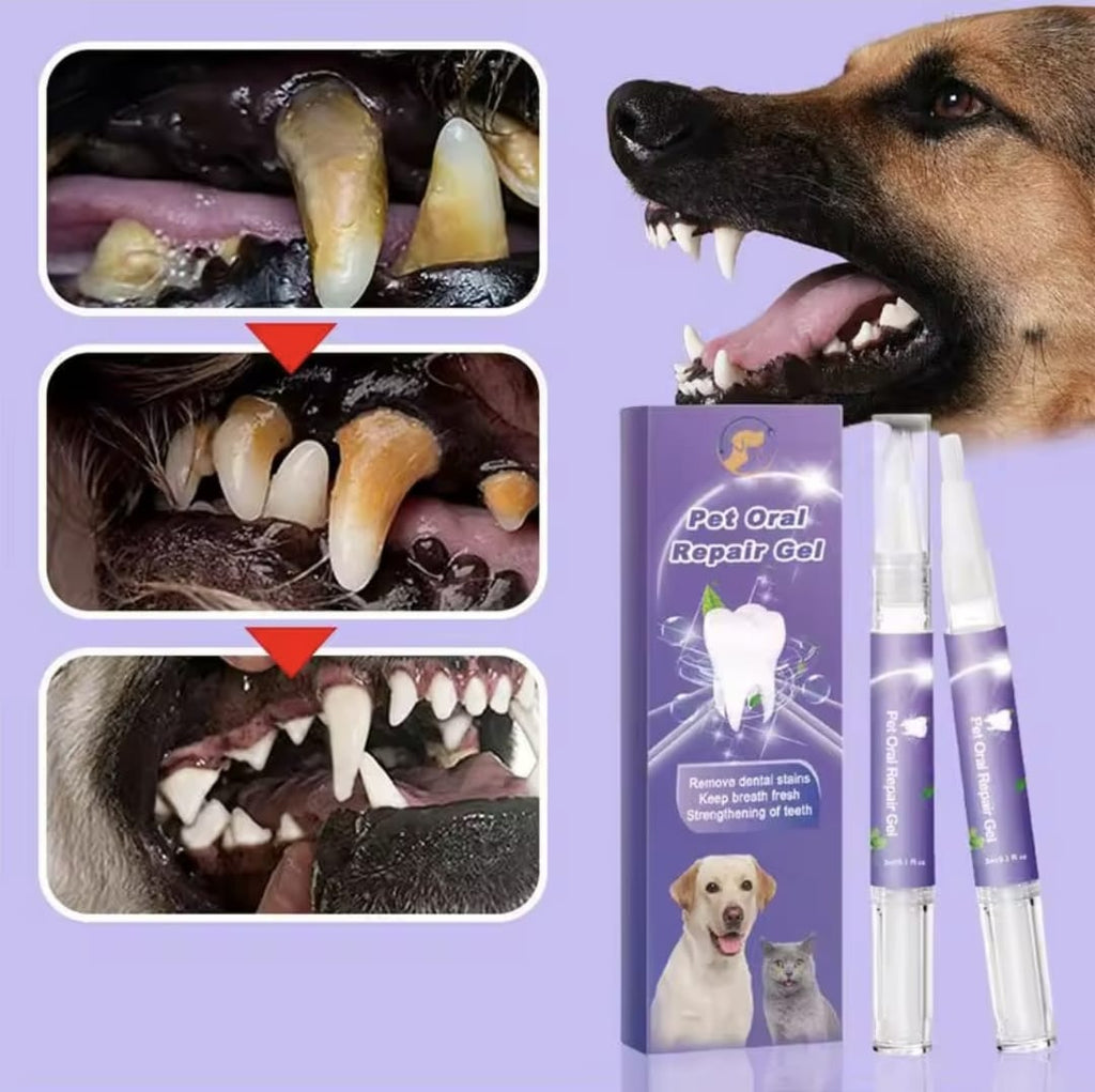3 pzas Gel Removedor de Manchas y Limpieza de Dientes Para Mascota