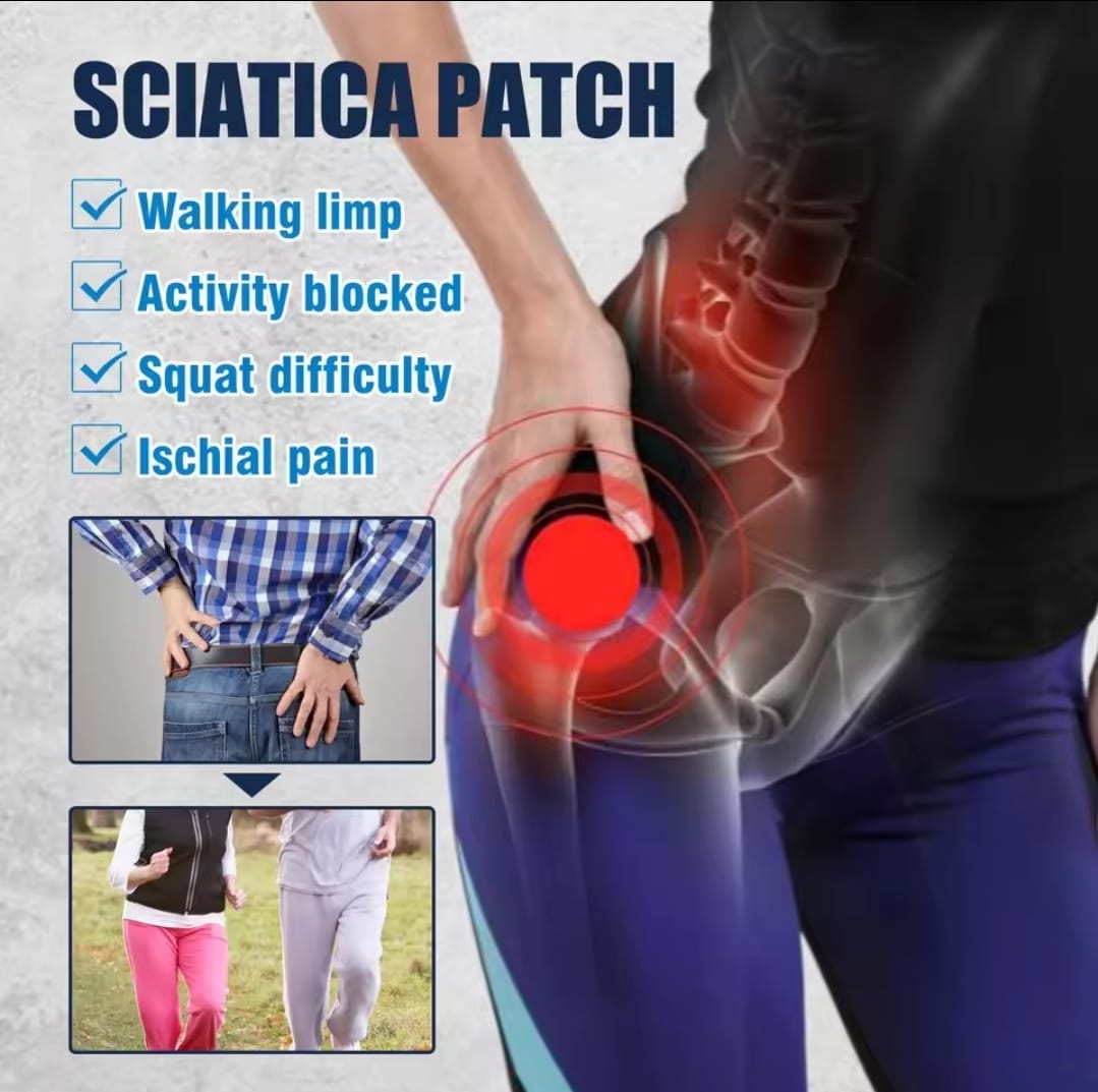 24 Parches para dolor de ciática, hernia lumbar, articulación de cadera